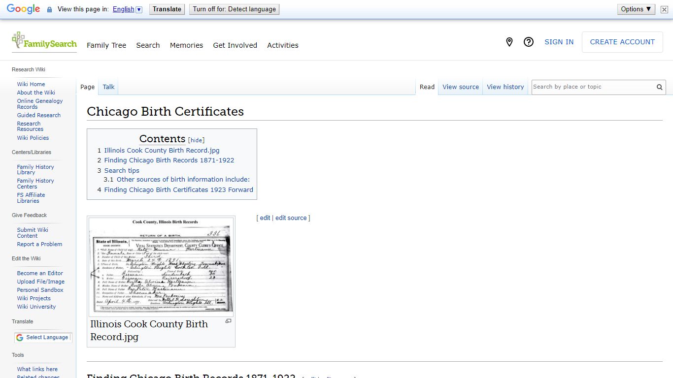 Chicago Birth Certificates • FamilySearch